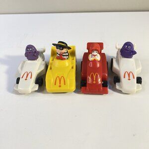 Vintage 1988 McDonald’s Race Car Set Ronald Grimace (2) and Hamburglar